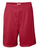 7237 Badger Adult Mini-Mesh 7-Inch Shorts Red