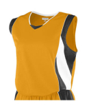 Augusta Sportswear 516 Girls' Wicking Mesh Extreme Jersey Gold/ Black/ White