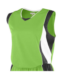 Augusta Sportswear 516 Girls' Wicking Mesh Extreme Jersey Lime/ Black/ White