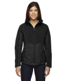 78679 Ash City - North End Sport Red Ladies' Innovate Insulated Hybrid Soft Shell Jacket BLACK