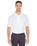 UltraClub 8320 Men's Platinum Performance Jacquard Polo with TempControl Technology WHITE