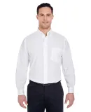 UltraClub 8355 Men's Easy-Care Broadcloth WHITE