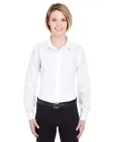 UltraClub 8355L Ladies' Easy-Care Broadcloth WHITE