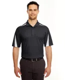 8408 UltraClub® Adult Cool & Dry Sport Mesh Performance Polo  BLACK/ WHITE