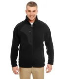 8495 UltraClub® Adult Full-Zip Polyester Micro-Fleece Jacket With Pocket BLACK/ BLACK