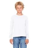 BELLA+CANVAS 3501Y Youth Long-Sleeve T-Shirt in White