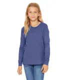 BELLA+CANVAS 3501Y Youth Long-Sleeve T-Shirt in Tr royal triblnd