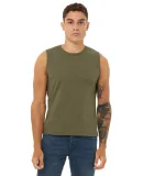 BELLA+CANVAS 3483 Mens Jersey Muscle Tank in Heather olive