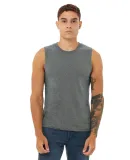 BELLA+CANVAS 3483 Mens Jersey Muscle Tank in Deep heather