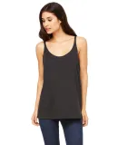 BELLA 8838 Womens Flowy Tank Top in Char blk triblnd