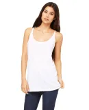 BELLA 8838 Womens Flowy Tank Top in White