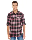 Burnside B8210 Yarn-Dyed Long Sleeve Flannel in Red