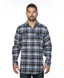 Burnside B8210 Yarn-Dyed Long Sleeve Flannel in Blue