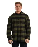 Burnside B8210 Yarn-Dyed Long Sleeve Flannel in Army/ black