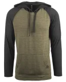 Burnside B8127 Yarn-Dyed Raglan Pullover in Army/ black