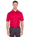 8215 UltraClub® Adult Cool & Dry 2-Tone Mesh Piqu RED/ CHARCOAL