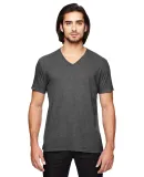 6752 Anvil  Triblend V-Neck T-Shirt in Hth dark grey