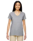 5V00L Gildan Heavy Cotton™ Ladies' V-Neck T-Shir in Sport grey