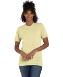 4980 Hanes 4.5 ounce Ring-Spun T-shirt in Lemon mrngue hth