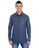 B8200 Burnside - Solid Long Sleeve Flannel Shirt  in Denim