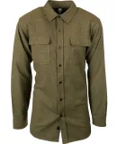 B8200 Burnside - Solid Long Sleeve Flannel Shirt  in Army