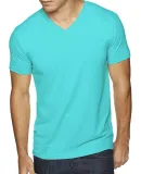 Next Level 6440 Premium Sueded V-Neck T-shirt in Tahiti blue