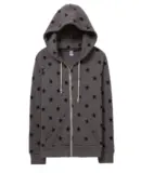 Alternative Apparel 9573 Ladies Eco Fleece Hoodie in Eco grey stars