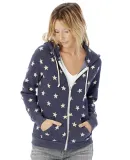 Alternative Apparel 9573 Ladies Eco Fleece Hoodie in Stars