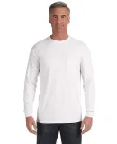 4410 Comfort Colors - Long Sleeve Pocket T-Shirt in White