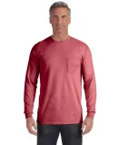 4410 Comfort Colors - Long Sleeve Pocket T-Shirt in Crimson