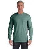 4410 Comfort Colors - Long Sleeve Pocket T-Shirt in Light green