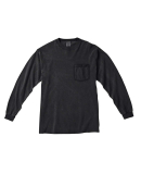 4410 Comfort Colors - Long Sleeve Pocket T-Shirt in Black