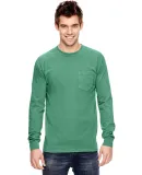 4410 Comfort Colors - Long Sleeve Pocket T-Shirt in Island green