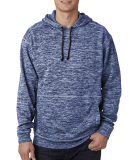 8613 J. America - Cosmic Poly Hooded Pullover Swea in Navy fleck