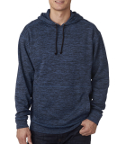 8613 J. America - Cosmic Poly Hooded Pullover Swea in Royal fleck