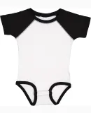 4430 Rabbit Skins Fine Jersey Infant Baseball Ragl in White/ black