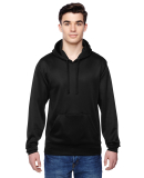 8615 J. America Tailgate Hooded Fleece Pullover in Black