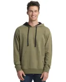 Next Level 9301 Unisex French Terry Pullover Hoody in Miltry grn/ blk