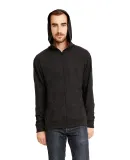 Next Level 6491 Sueded Lightweight Zip Up Hoodie in Heather charcoal