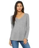 BELLA+CANVAS 8855 Womens Flowy Long Sleeve V-Neck in Athletic heather