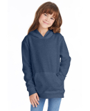 P470 Hanes Youth EcoSmart Pullover Hooded Sweatshi in Heather navy