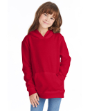 P470 Hanes Youth EcoSmart Pullover Hooded Sweatshi in Deep red