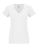 Next Level 6480 Women's Sueded Short Sleeve V in White