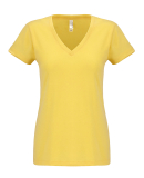 Next Level 6480 Women's Sueded Short Sleeve V in Banana cream