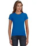 1441 Anvil Ladies' 1x1 Baby Rib Scoop T-Shirt in Royal blue