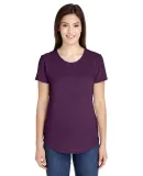 6750L Anvil Ladies' Triblend Scoop Neck T-Shirt HTH AUBERGINE