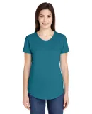 6750L Anvil Ladies' Triblend Scoop Neck T-Shirt HTH GALAP BLUE