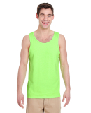 Gildan 5200 Heavy Cotton Tank Top in Neon green