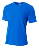 N3264 A4 Drop Ship Men's Shorts Sleeve Spun Poly T in Royal