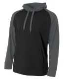 N4234 A4 Drop Ship Men's Color Block Tech Fleece H in Black/ graphite